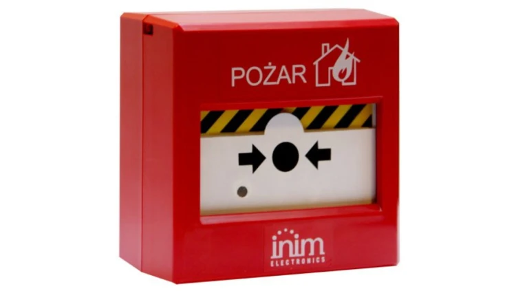 Ręczny ostrzegacz pożarowy, wewnętrzny, resetowalny z kluczykiem INIM IRIS IC0020