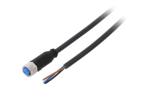 Przewód przyłączeniowy M8 PIN 3 proste 5m wtyk 60VAC 4A IP67 YF8U13-050UA1XLEAX