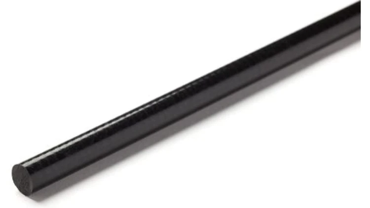Pręt z plastiku wzmacnianego włóknem szklanym GRP, Ø 70mm x 1m, kolor: Czarny