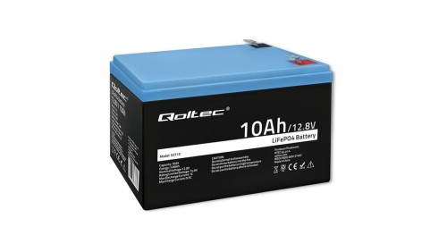 Qoltec Akumulator LiFePO4 Litowo-Żelazowo-Fosforanowy 12.8V 10Ah 128Wh BMS