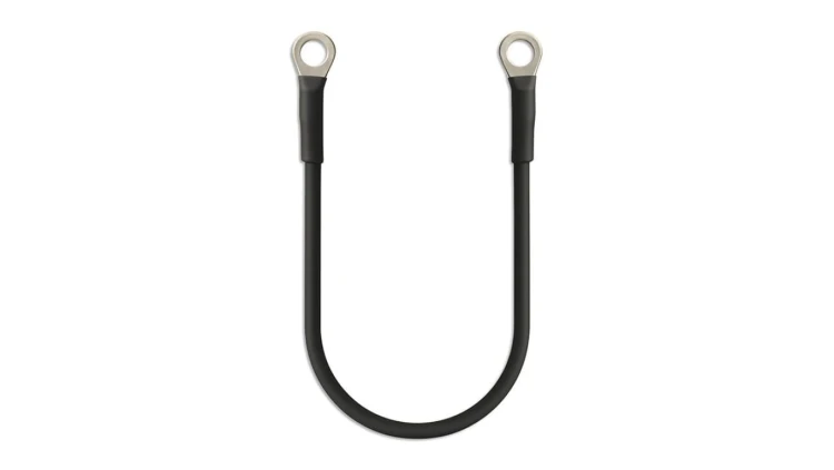 Qoltec Przewód akumulatorowy z końcówkami konektorowymi M8 Kabel z oczkiem 8mm 20cm Czarny