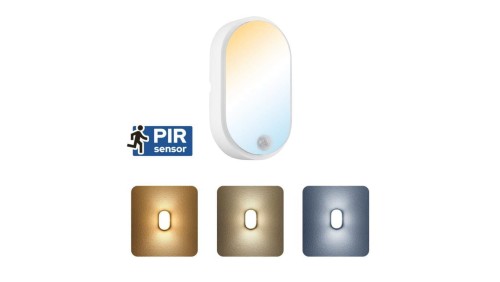 Oprawa kanałowa z czujnikiem 15W, 1200lm, 3CCT, IP54, biały, PALERMO HOROZ