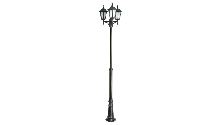 ​Oprawa oświetleniowa parkowa, uliczna Retro Classic OGMWN 3, E27 max 3 x 60W, kolor czarny 0438621