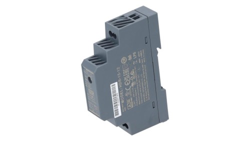 Zasilacz na szynę DIN 12V 1,25A 15W uniwersalny SLIM (1-modułowy) HDR Mean Well