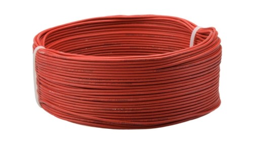 Kabel silikonowy SIF 180C 300/500V 1,5 ciepłoodporny LSOH czerwony linka TKD / 100 m /