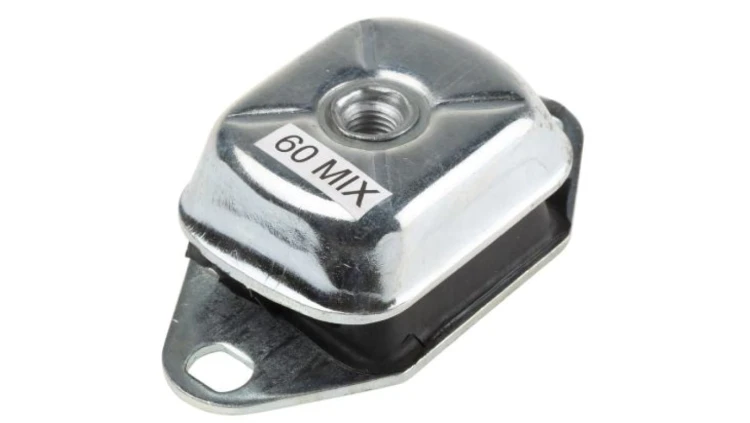 Mocowanie antywibracyjne, M12, Ø 114mm, 100, materiał: Guma naturalna 60 ShA NR, RS PRO