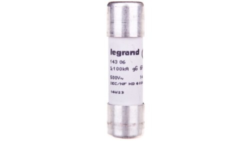 Wkładka bezpiecznikowa cylindryczna 14x51mm 6A gL 500V HCP 014306 /10szt./