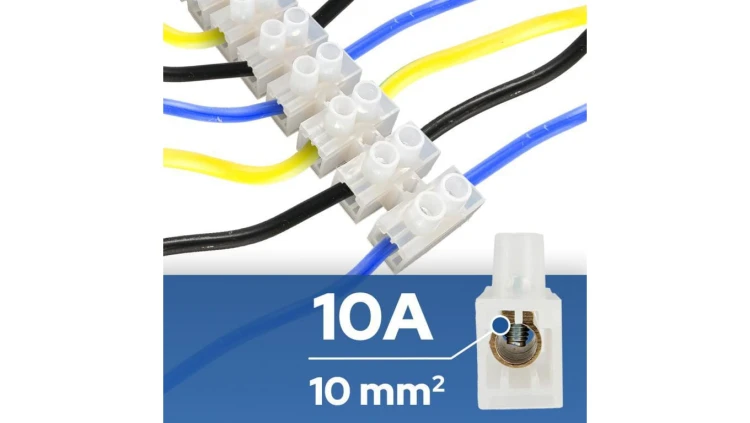 Listwa zaciskowa LTF 12-torowa do 10mm² 10A biała HOROZ
