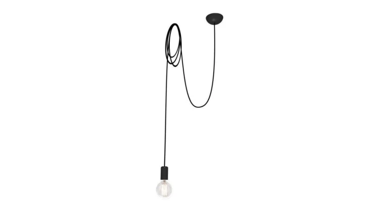 Nowodvorski lampa wisząca SPIDER E27 x 1 Przewód w oplocie Stal lakierowana Czarny ~220-230 V MAX: 1x60W