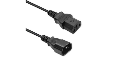 Qoltec Kabel przedłużający zasilający IEC C13/C14 3x1.5mm² 1.8m