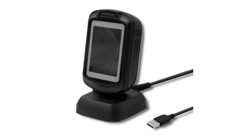 Qoltec Stacjonarny skaner czytnik kodów kreskowych i QR 1D 2D USB Szybki