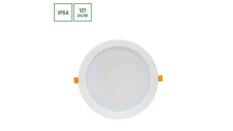 DURE 3 DOWNLIGHT 24W WW 230V 110st IP54 IK06 220x34 BIAŁY okrągła zasilacz zintegrowany