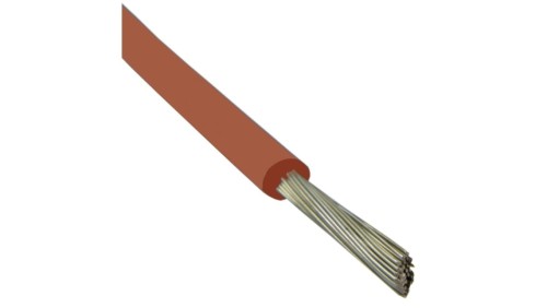 Kabel silikonowy SIF 180C 300/500V 0,75 ciepłoodporny LSOH ceglasty linka TKD /100m/