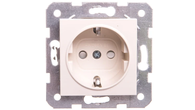 Karre Gniazdo Schuko, Kolor Krem / 90963708