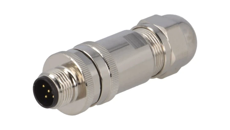 Złącze okrągłe M12 męskie proste ekranowane 5pin 60V PG9 T4111012051-000