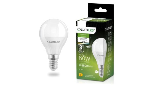Żarówka LED E14 8W kulka 880 lm LUMLEDH0013AB
