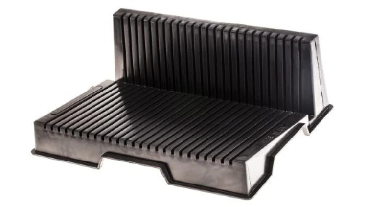 L shaped PCB rack w/25 slot,273x210x83mm