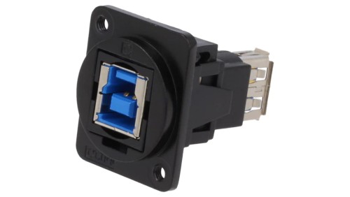 Łącznik USB A - USB B 3.0 FT metal 19x24mm CP30206NM3B