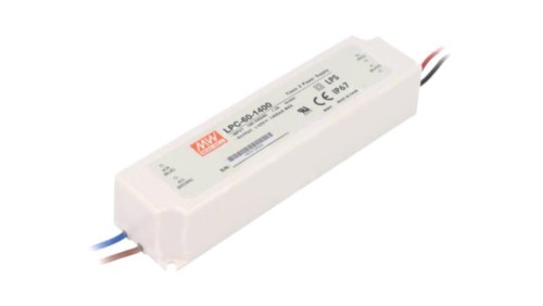 LPC-60-1400 Zasilacz impulsowy, LED, 58,8W, 9÷42VDC, 1400mA, 90÷264VAC, IP67