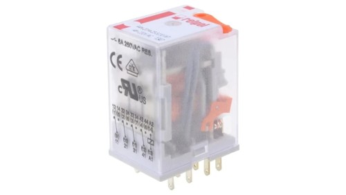 R4N2014235230WTL Przekaźnik: elektromagnetyczny 4PDT Ucewki: 230VAC 6A/250VAC