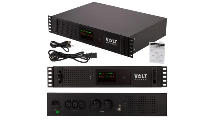 Zasilacz UPS Rack 19 cali 2U 1200VA 720W 14Ah VOLT