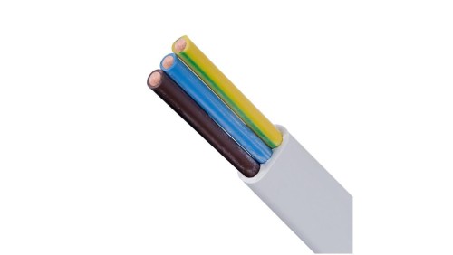 Kabel instalacyjny płaski EL-Instal HP+ HDHp 3x1,5mm2 biały 450/750V bezhalogenowy B2ca drut Eltrim /100m/
