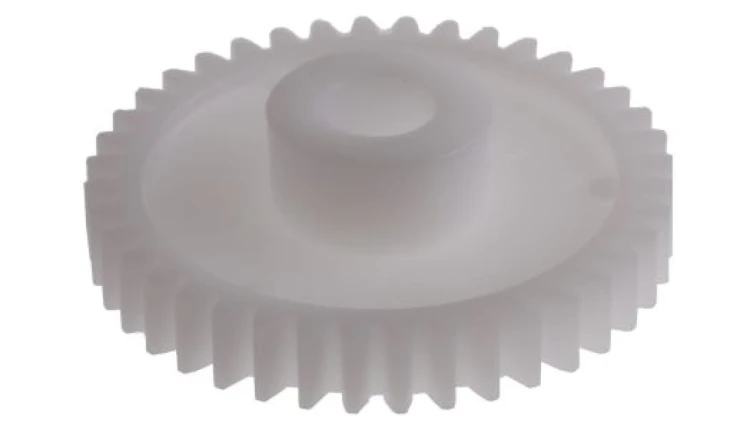 Koło zębate walcowe, moduł: 1, l.zębów: 40, śr. piasty: 16mm, śr. otworu: 8mm, POM