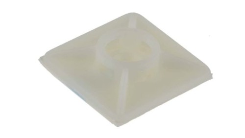 Mocowanie opaski kablowej samoprzylepne, 26.3mm x 26,3 mm, kolor: Naturalny, 100-szt., RS PRO