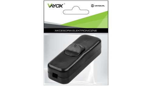 PRZEŁĄCZNIK PRZELOTOWY CZARNY 3A/250V Vayox Pak.