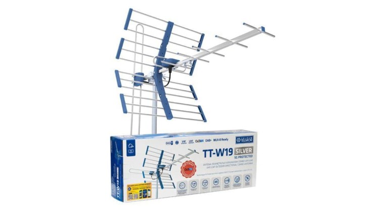 Antena DVB-T2 Telmor TT W19 SILVER COMBO 5G Protected