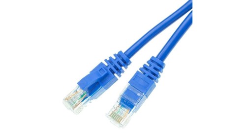 Patchcord UTP kat.6 kabel sieciowy LAN 2x RJ45 linka niebieski 0,5m ATEL