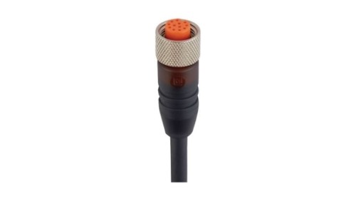 Kabel konfekcjonowany jednostronnie 12-pinowy złącze M12 żeńskie proste PUR czarny RKT 12-346/10 M