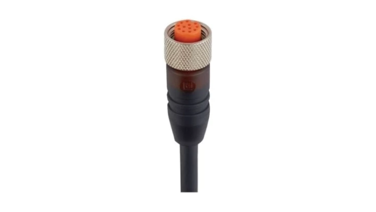 Kabel konfekcjonowany jednostronnie 12-pinowy złącze M12 żeńskie proste PUR czarny RKT 12-346/10 M