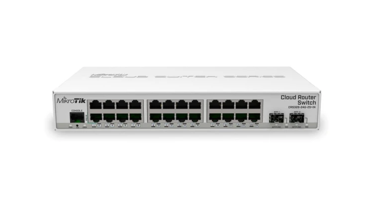 Switch 24x RJ45 1000Mb/s, 2x SFP+ MikroTik CRS326-24G-2S+IN