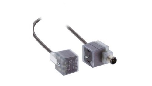 Podwójny adapter elektrozaworowy DIN typu A ze zintegrowanym konektorem M12 męskie LED VAD M12 1A-VAD 1A-1-3-226/0,4 M