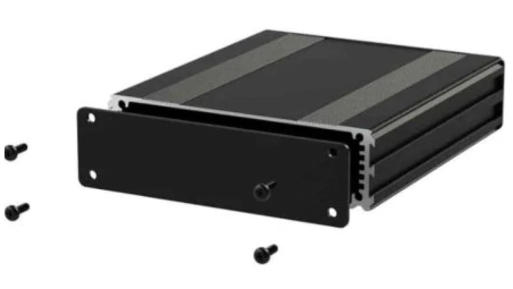 Obudowa urządzeń elektronicznych, Aluminium, Czarny, 220 x 108.5 x 30mm, RS PRO