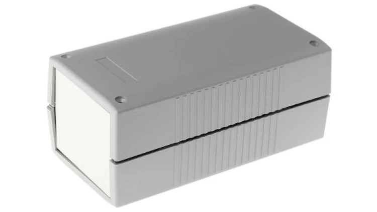 Obudowa urządzeń elektronicznych IP54, ABS, Szary, 190 x 100 x 80mm, RS PRO