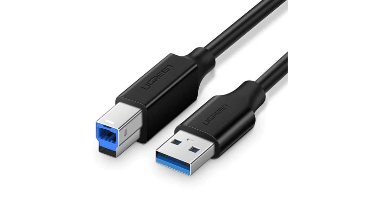 UGREEN Kabel USB 3.0 A / B (wtyk / wtyk dwustronny) czarny 1m