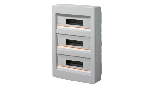 Rozdzielnica modułowa 3x18 natynkowa bez drzwi seria 610 IP40 400x550x130 szara EC61054