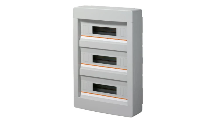 Rozdzielnica modułowa 3x18 natynkowa bez drzwi seria 610 IP40 400x550x130 szara EC61054