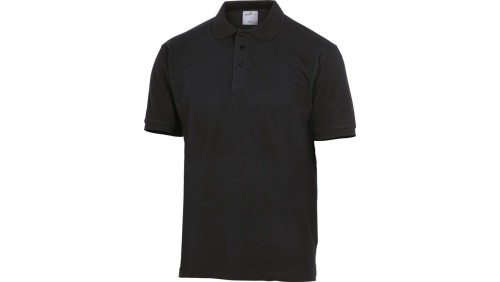 Koszulka polo krótki rękaw kołnierz zapinany na guzik 100 bawełna 210 g/m2 kolor czarny rozmiar S CORP AGRANOPT