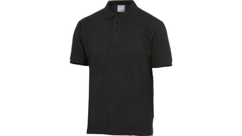 Koszulka polo krótki rękaw kołnierz zapinany na guzik 100 bawełna 210 g/m2 kolor czarny rozmiar M CORP AGRANOTM