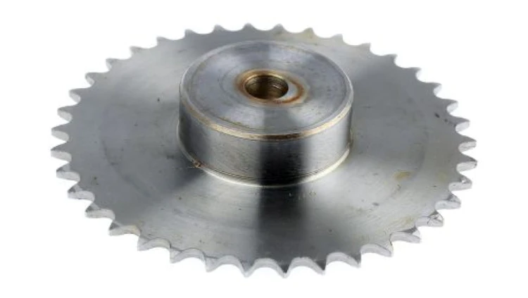 Koło łańcuchowe drabinkowe, 38 zębów, 05B-1, Pilot, śr otworu: 16mm, śr toczna: 115.35mm, Stal