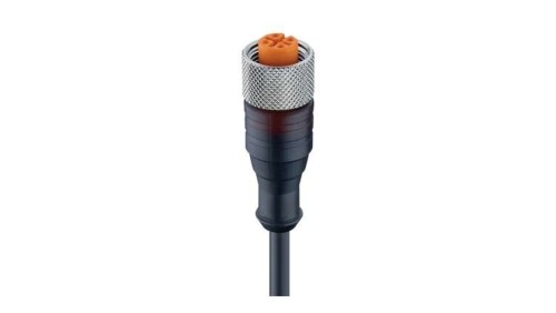 Kabel konfekcjonowany jednostronnie złącze M12 żeńskie proste 4-pinowe z gwintem samoblokującym PUR RKT 4-225/15 M