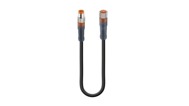 Kabel konfekcjonowany obustronnie złącza M8 męskie proste / żeńskie proste 4-pinowe PUR RSMV 4-RKMV 4-225/2 M