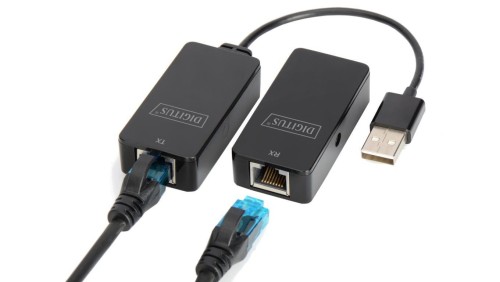 DIGITUS Przedłużacz USB 2.0 po skrętce Cat.5e/6 UTP do 50m