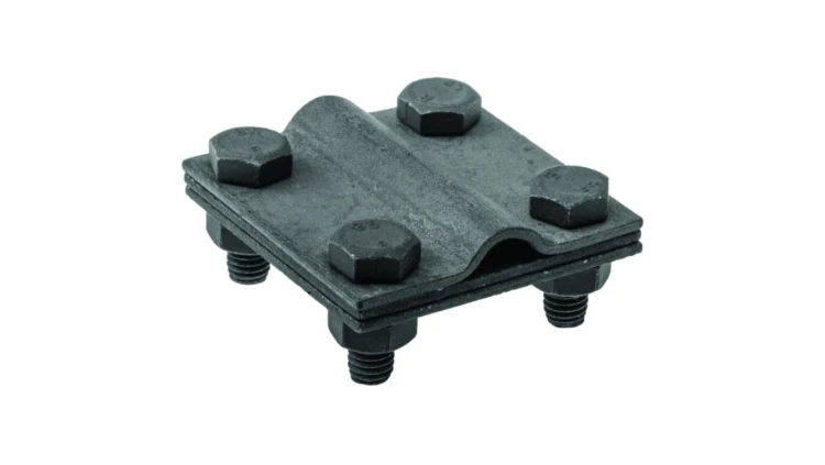 Złącze krzyżowe odgromowe MAŁE (55x55mm, trzy płytki, 4xM8) ocynk ogniowy drut bednarka Pawbol