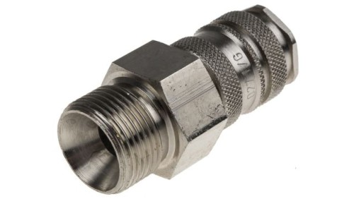 Szybkozłączka pneumatyczna, materiał Mosiądz, złącze G 3/4 męskie, RS PRO CEJN 410, Rectus 27, TST 410