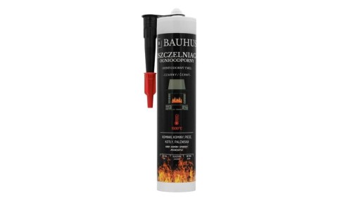Uszczelniacz kominkowy 280ml BAUHUS do uszczelniania szczelin w kominkach, piecach, kotłach, grillach