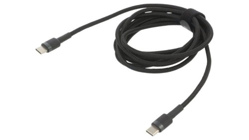 Kabel USB C wtyk z obu stron 2m czarny tekstylny 60W CATKLF-HG1